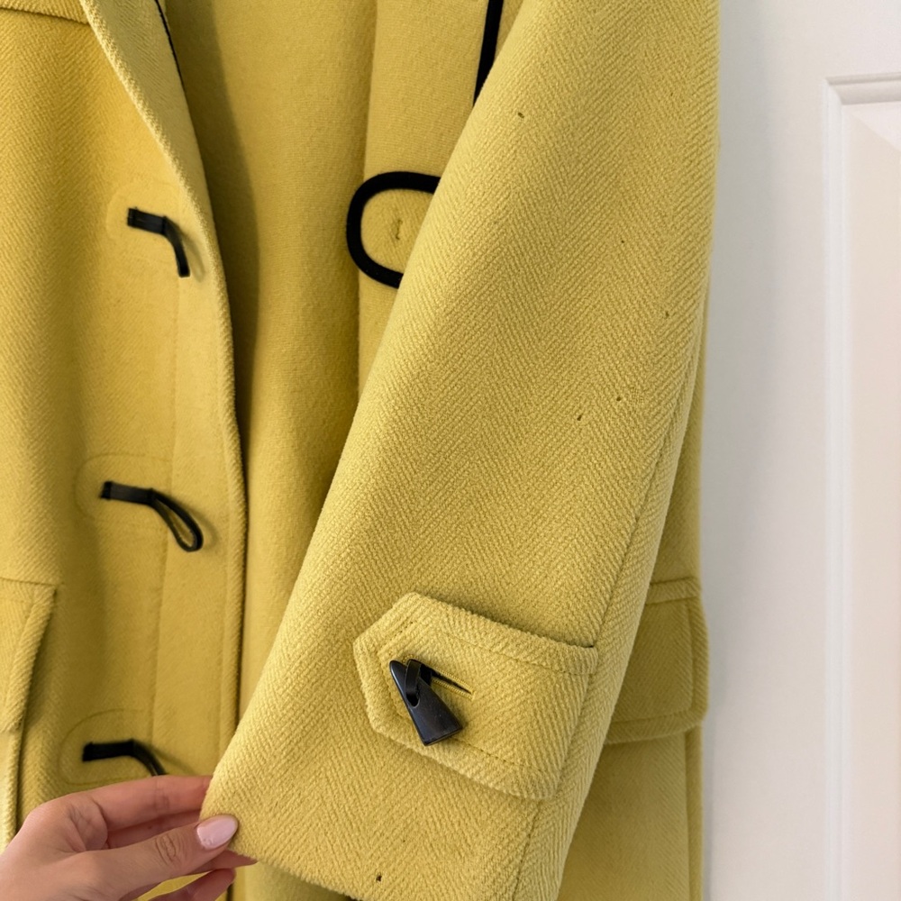 Burberry London Wool Yellow Duffel Coat - Picture 5 of 15